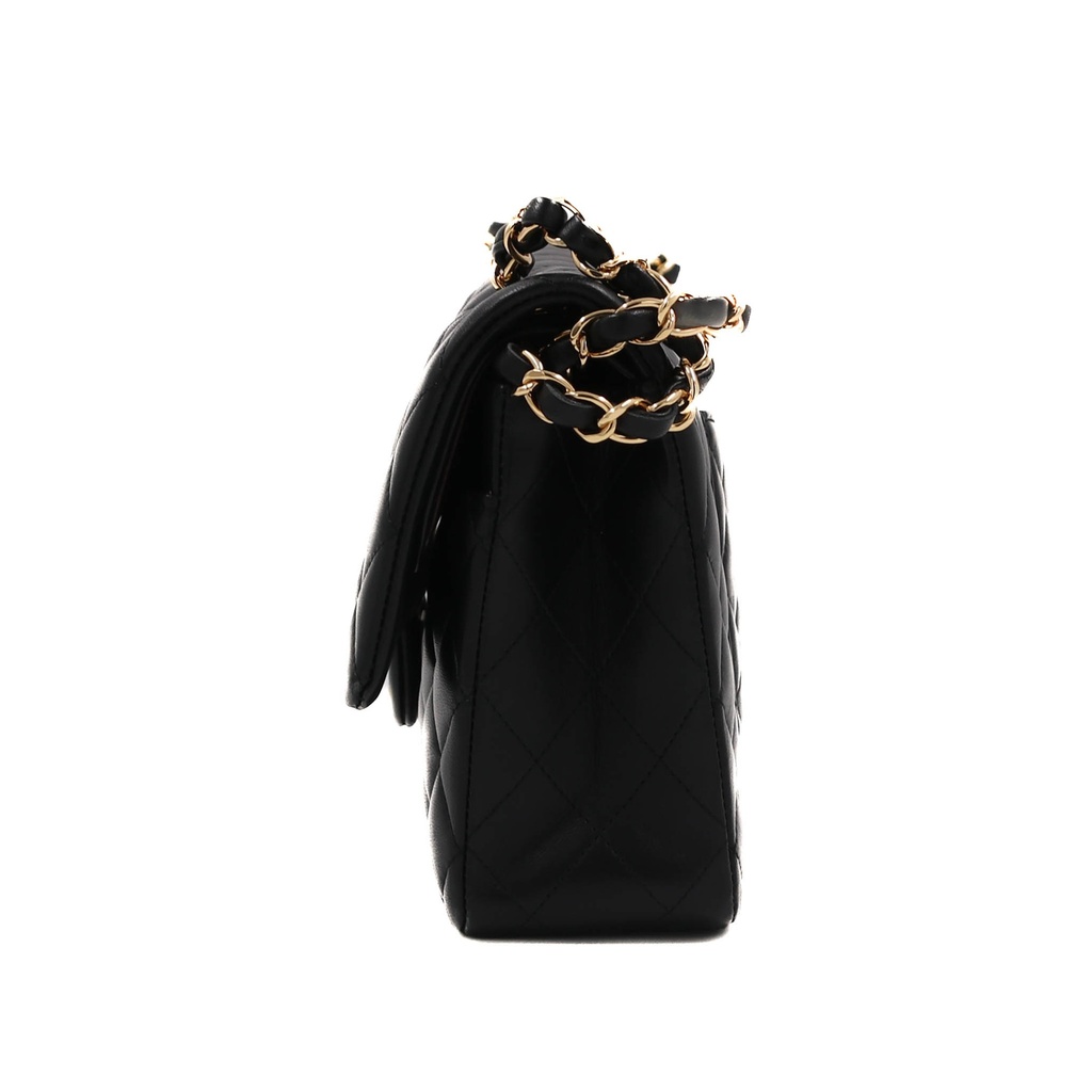Chanel Classic Double Flap Lambskin Bag Black 