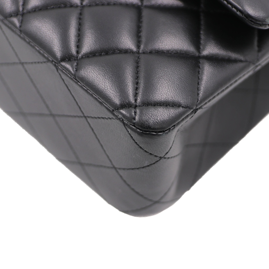 Chanel Classic Double Flap Lambskin Bag Black 