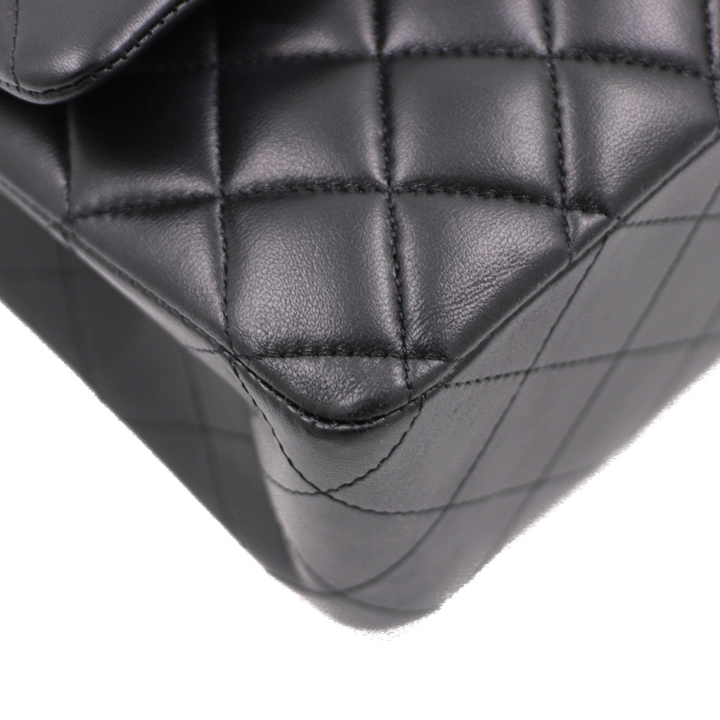Chanel Classic Double Flap Lambskin Bag Black 