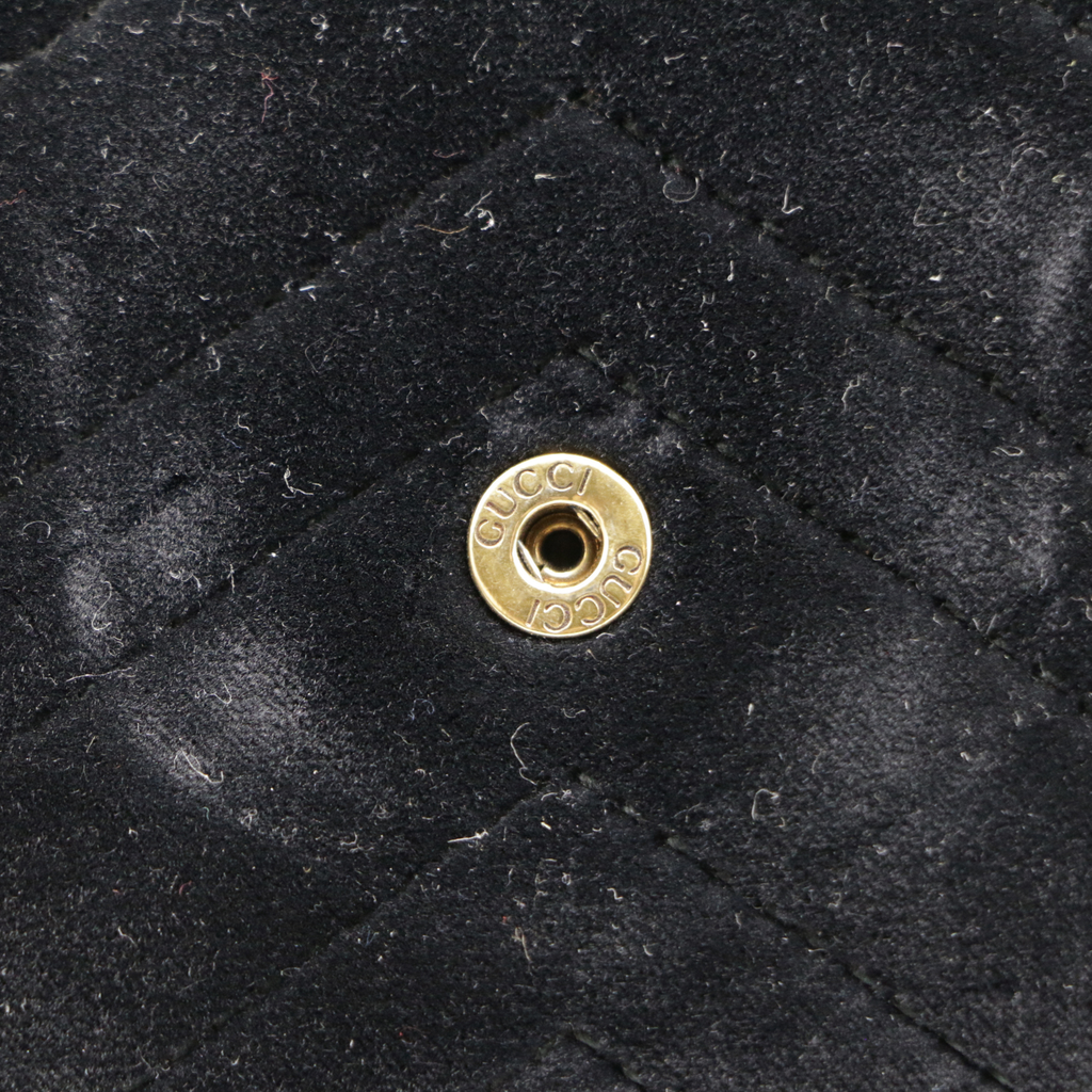 Gucci GG Marmont Matelasse Velvet WOC in Velvet Black