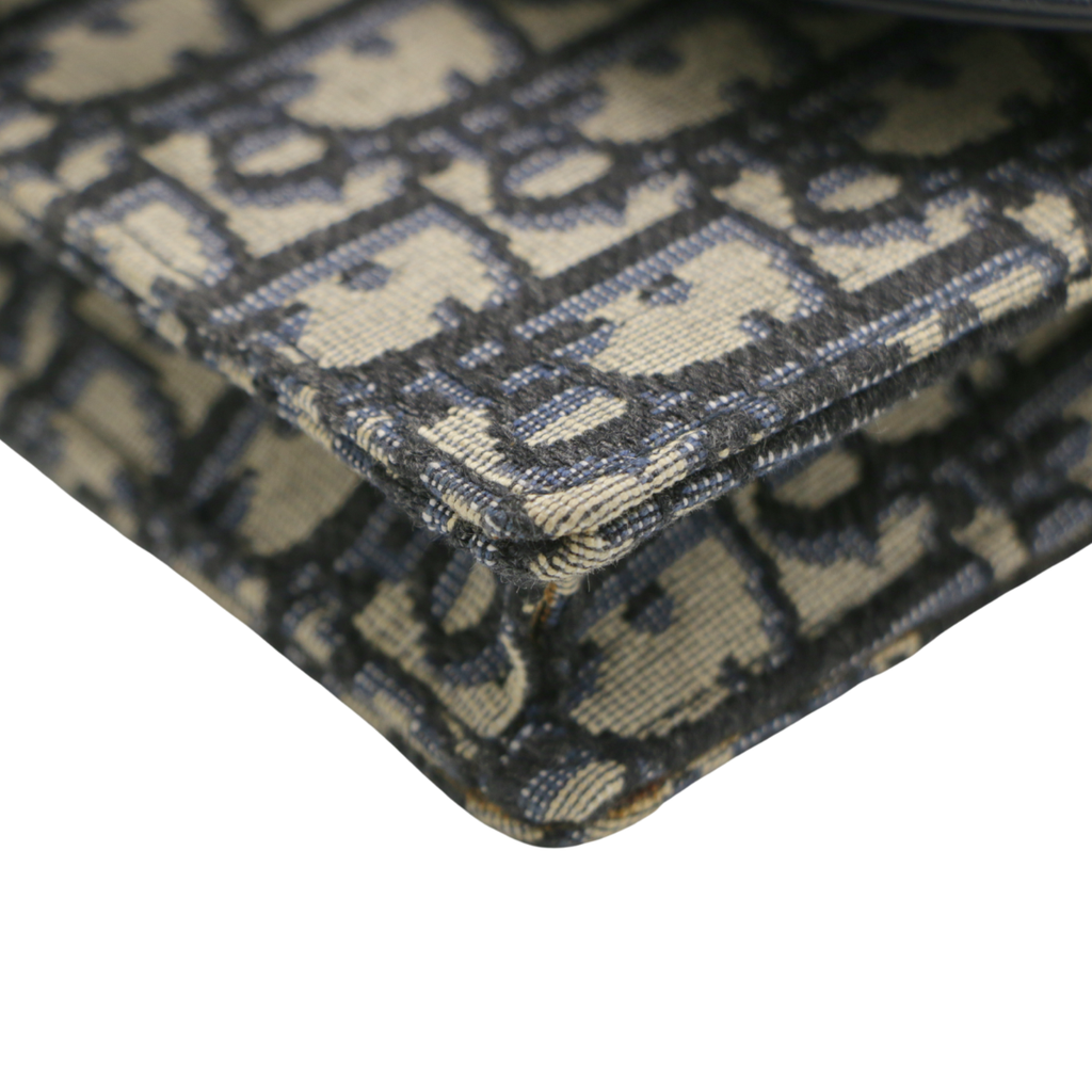 Christian Dior Oblique Saddle Blue Belt Bag