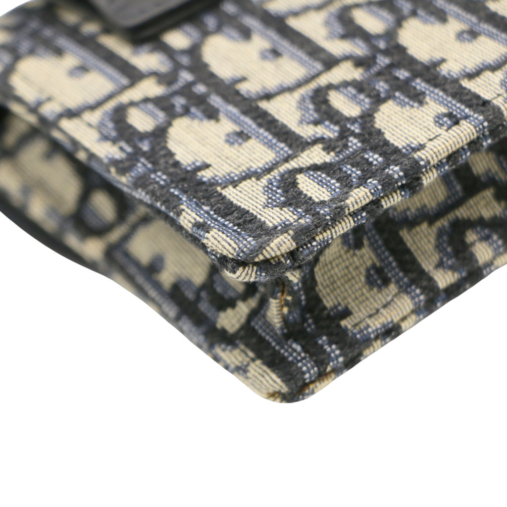 Christian Dior Oblique Saddle Blue Belt Bag