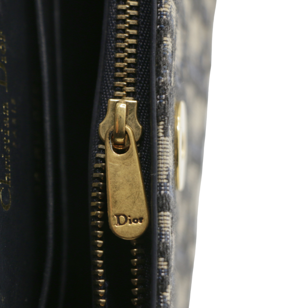 Christian Dior Oblique Saddle Blue Belt Bag