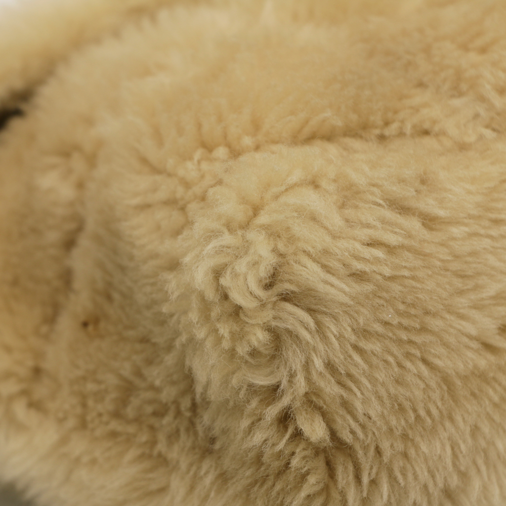 Yves Saint Laurent LouLou Puffer Shearling Shoulder Bag Beige