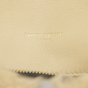 Yves Saint Laurent LouLou Puffer Shearling Shoulder Bag Beige