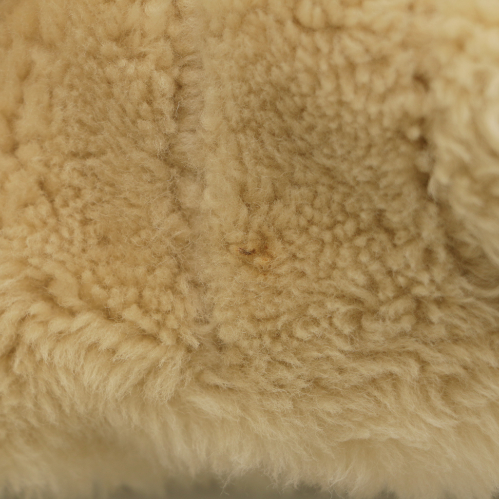 Yves Saint Laurent LouLou Puffer Shearling Shoulder Bag Beige