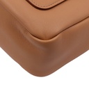 Prada Saffiano Leather Flap Shoulder Bag in Beige