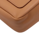 Prada Saffiano Leather Flap Shoulder Bag in Beige