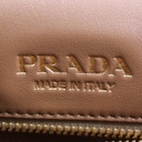 Prada Saffiano Leather Flap Shoulder Bag in Beige