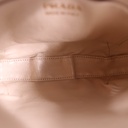 Prada Smooth Leather Mini Shoulder Bag in Beige