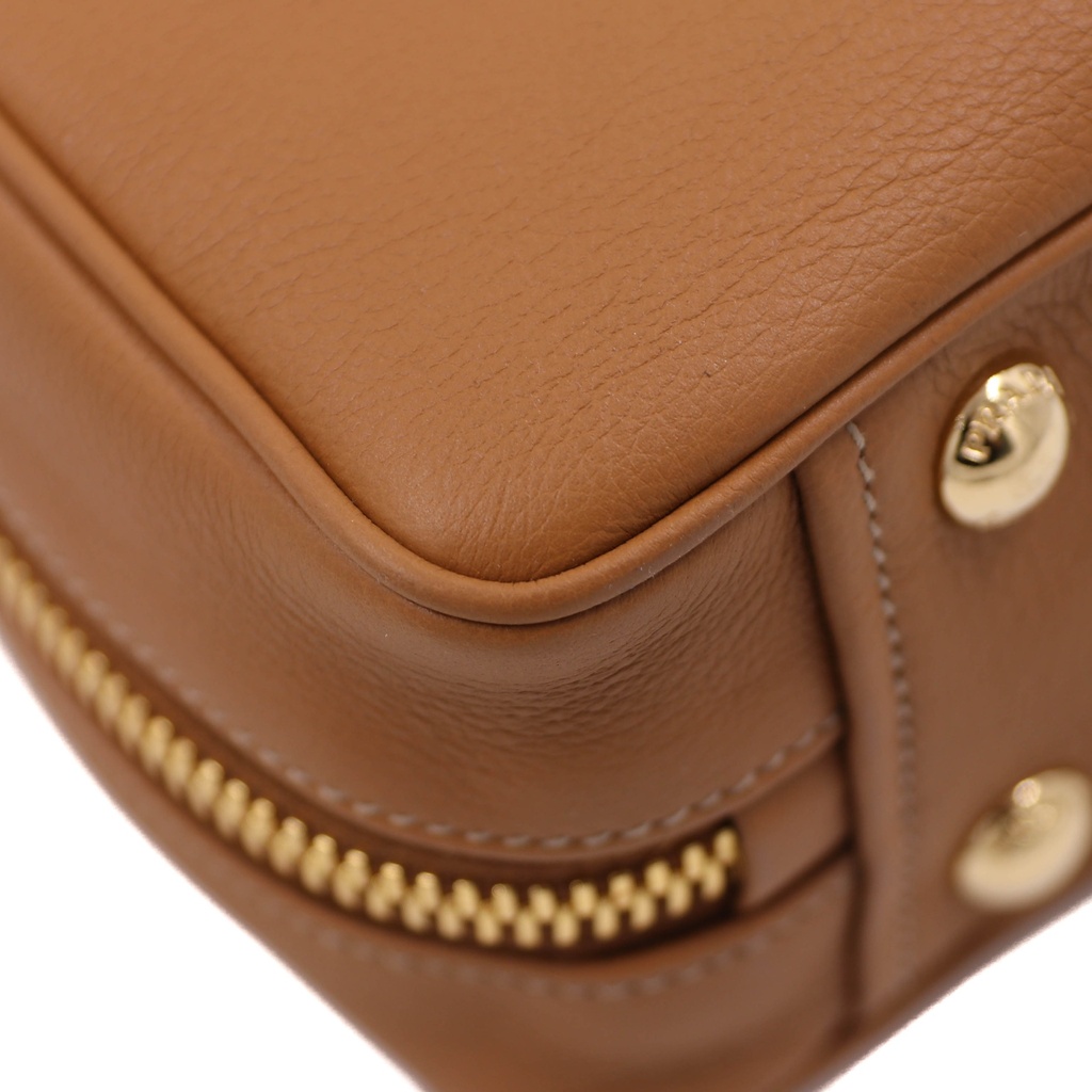 Prada Saffiano Lux Small Bowle Bag in Beige