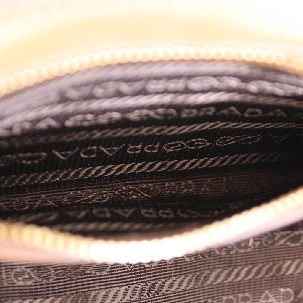 Prada Saffiano Lux Small Bowle Bag in Beige