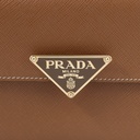 Prada Saffiano Leather Mini Crossbody Bag in Beige