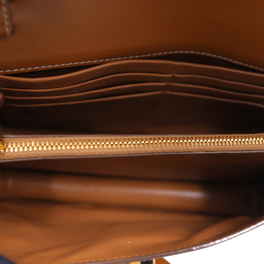 Prada Saffiano Leather Mini Crossbody Bag in Beige