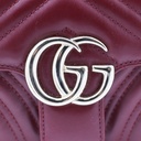 Gucci GG Marmon Leather In Burgundy 446744