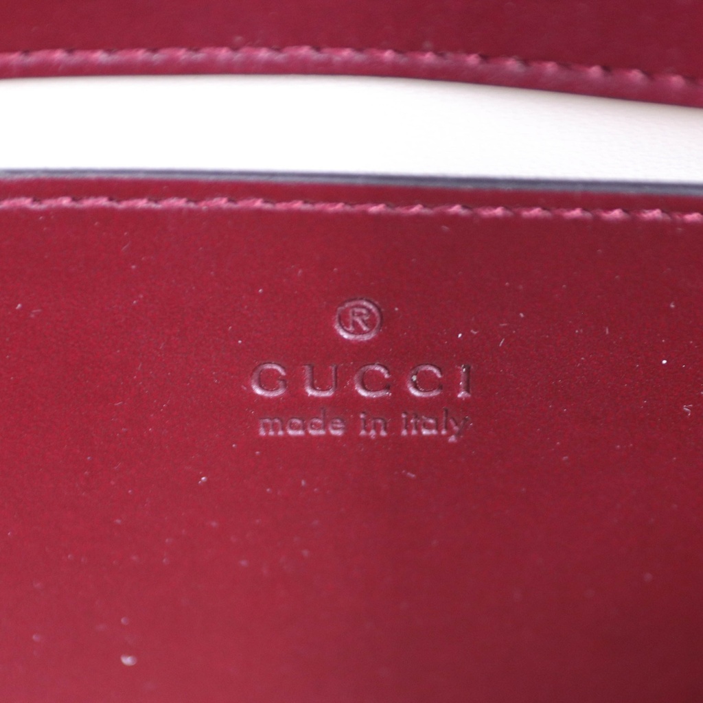 Gucci GG Marmon Leather In Burgundy 446744