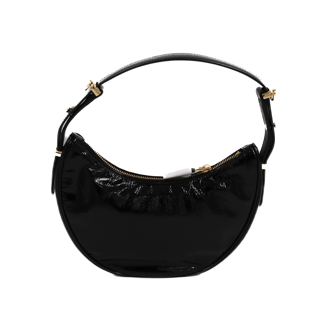 Prada Arqué in Black Patent Leather Shoulder Bag