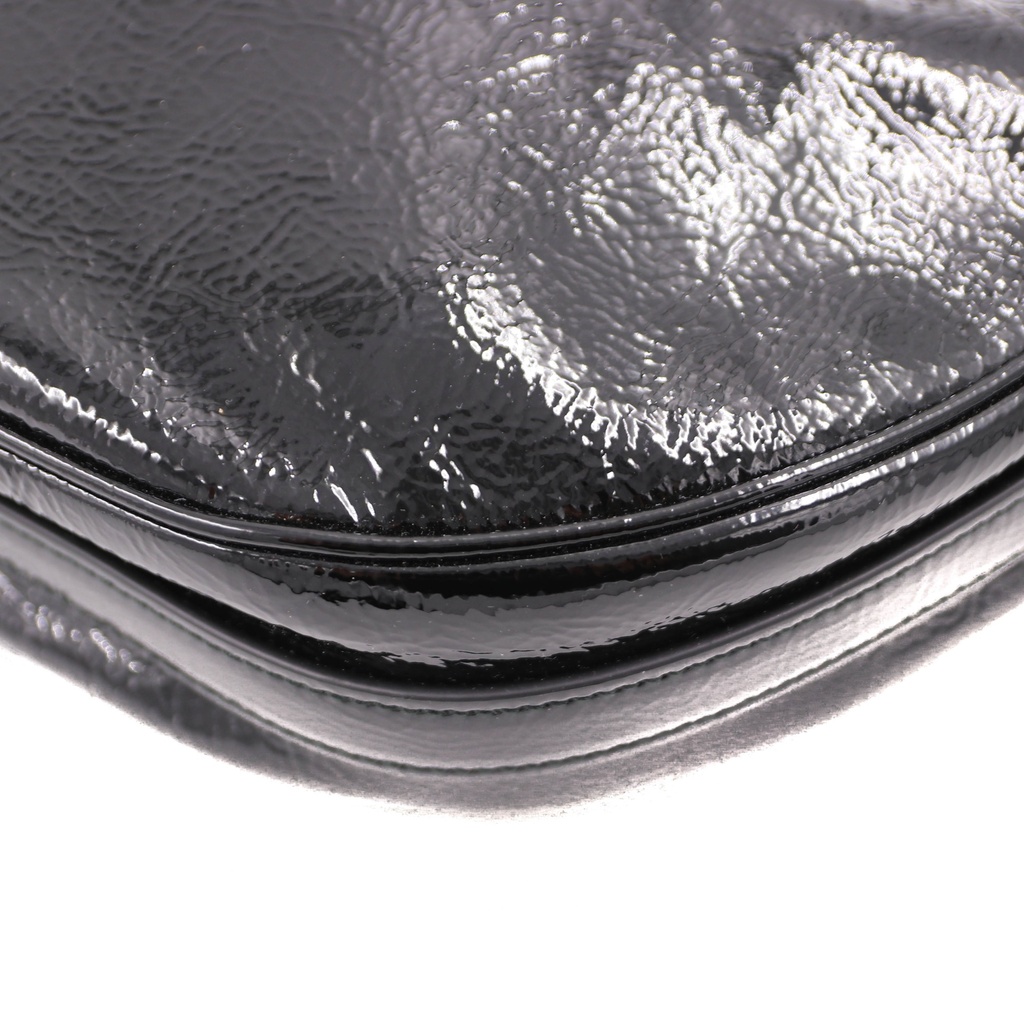 Prada Arqué in Black Patent Leather Shoulder Bag