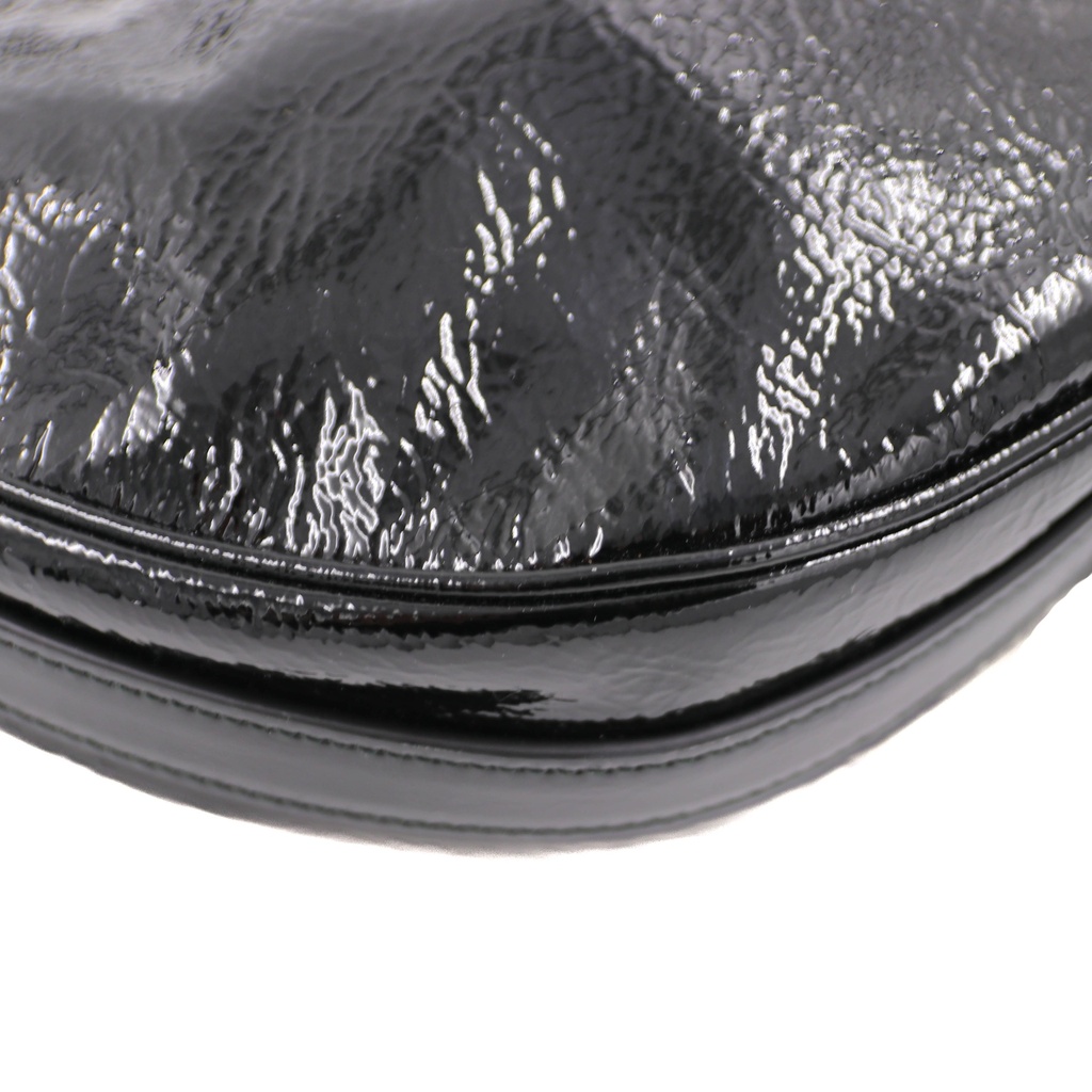 Prada Arqué in Black Patent Leather Shoulder Bag