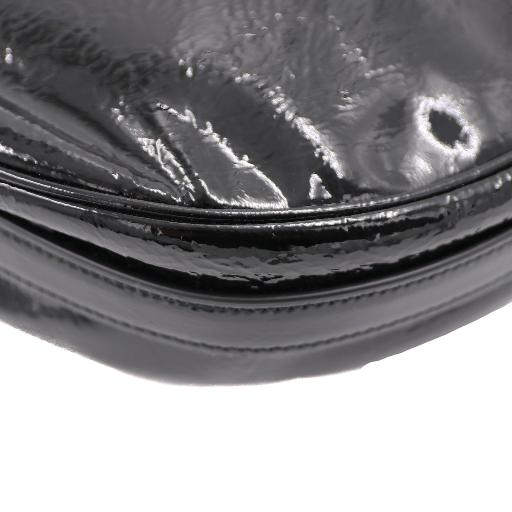 Prada Arqué in Black Patent Leather Shoulder Bag
