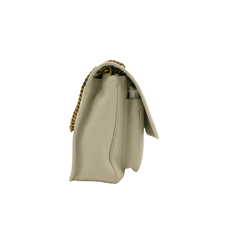 Yves Saint Laurent Large Niki Bag In White Leather