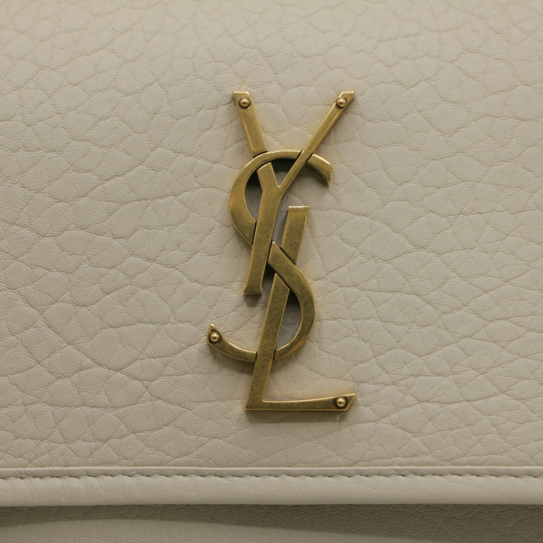 Yves Saint Laurent Large Niki Bag In White Leather