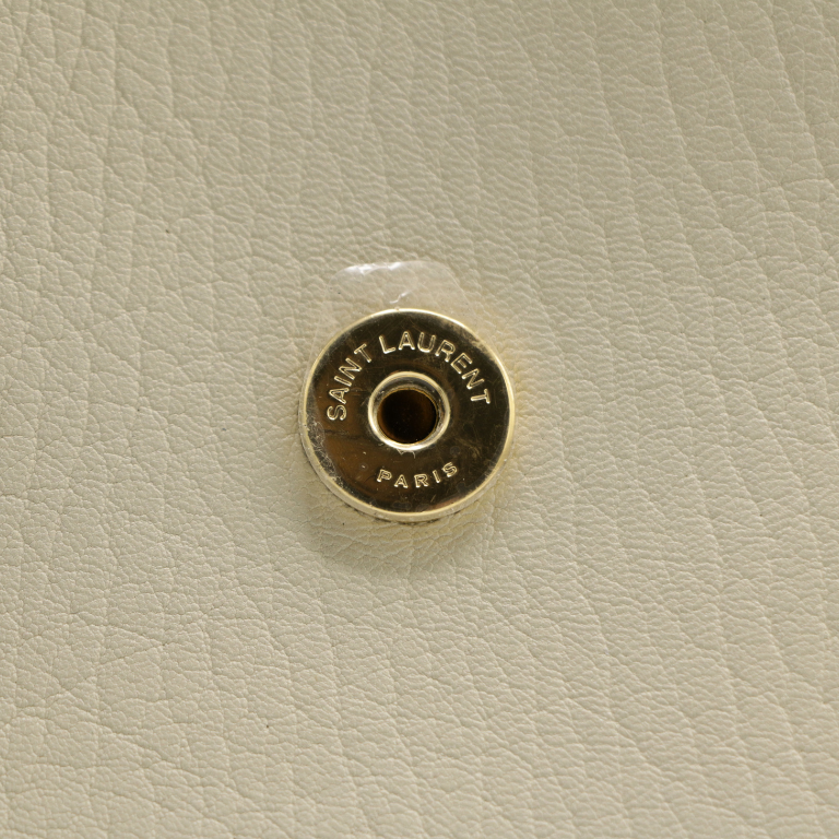 Yves Saint Laurent Large Niki Bag In White Leather