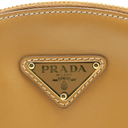 Prada Smooth Leather Mini Shoulder Bag in Camel