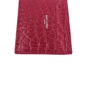 Saint Laurent Embossed Card Holder Wallet Pink