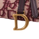 Christian Dior Oblique Burgundy Wallet on Chain