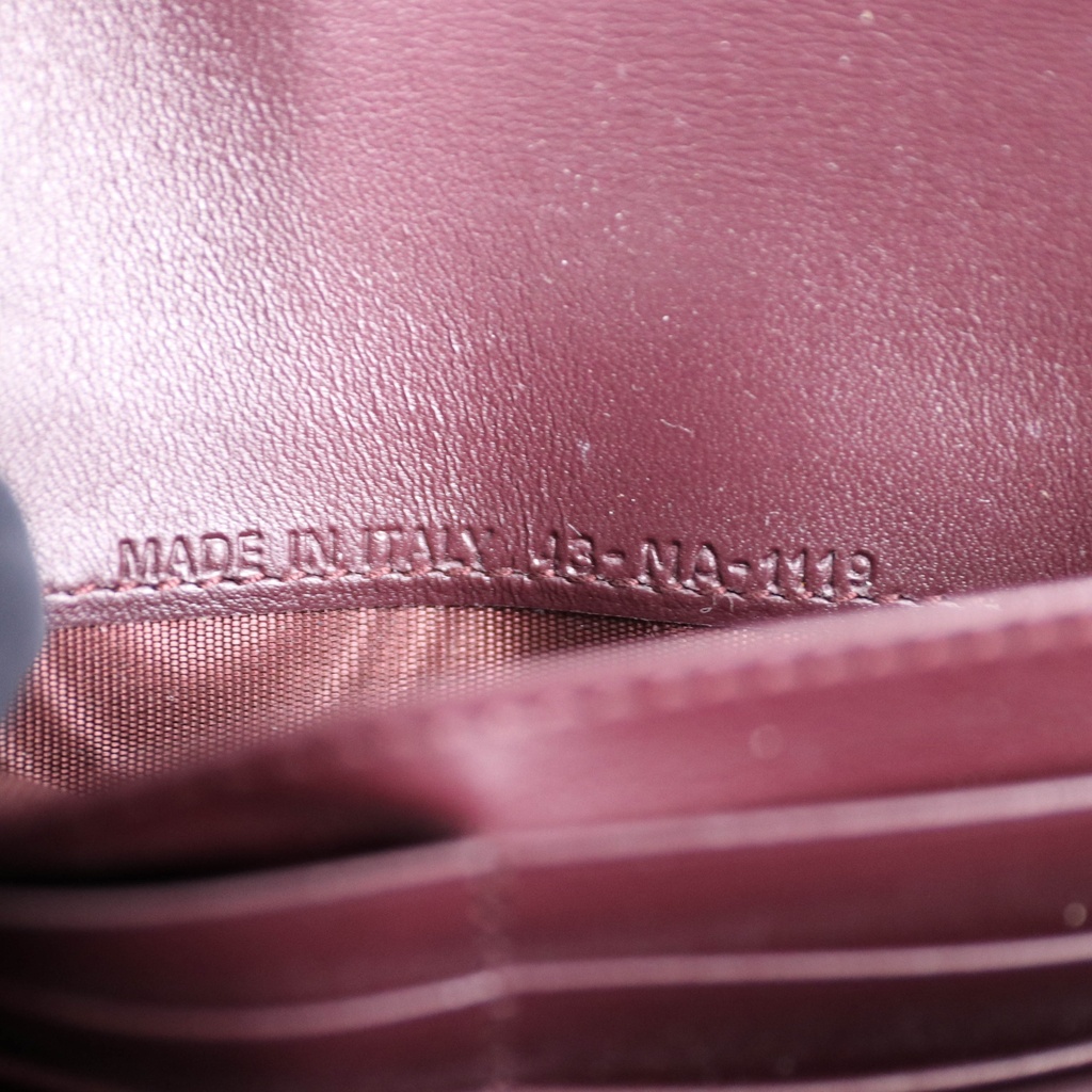 Christian Dior Oblique Burgundy Wallet on Chain