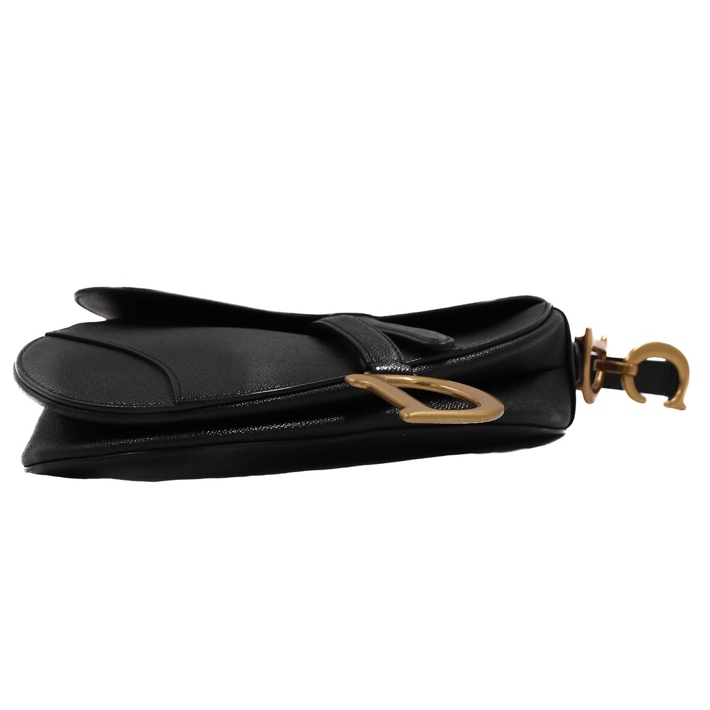 Christian Dior Classic Saddle Bag Black 