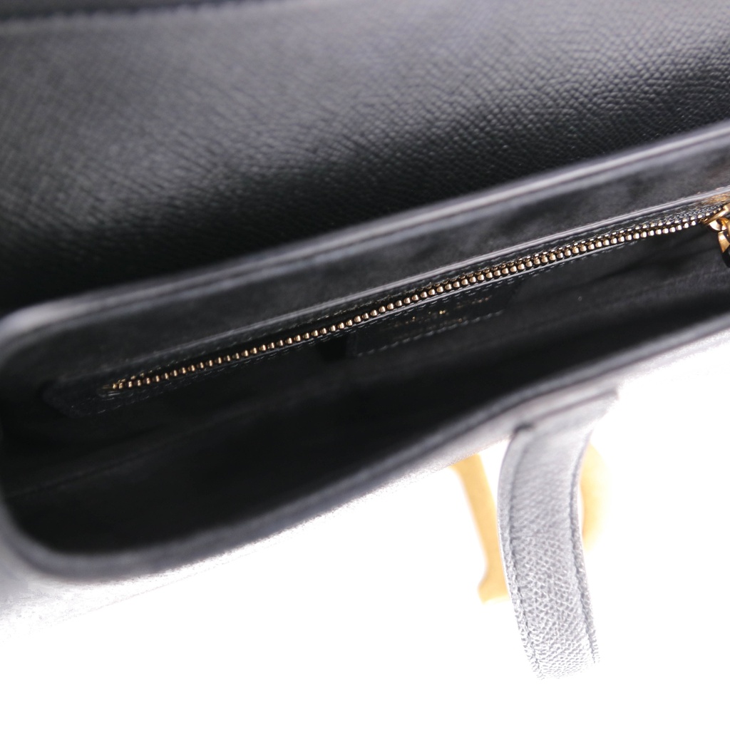 Christian Dior Classic Saddle Bag Black 