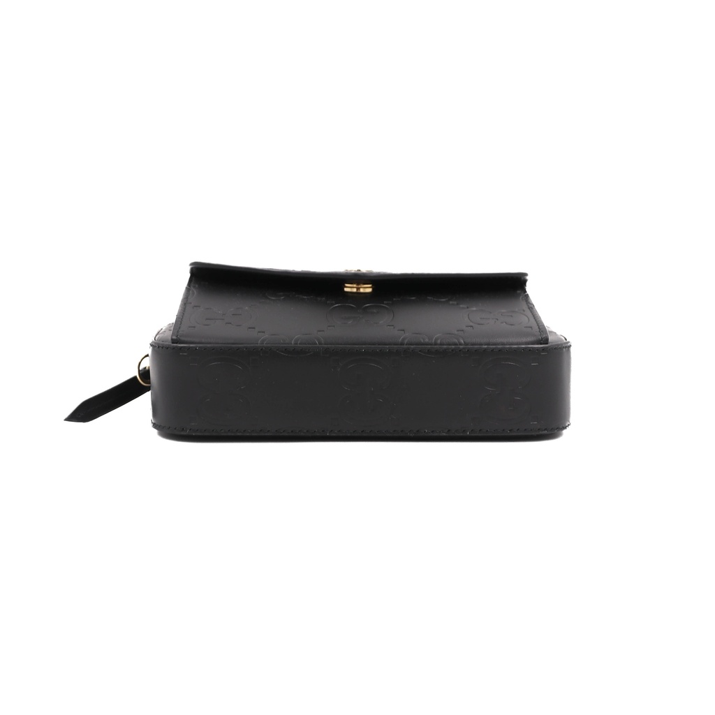 Gucci GG Super Mini Shoulder Bag in Black 781554