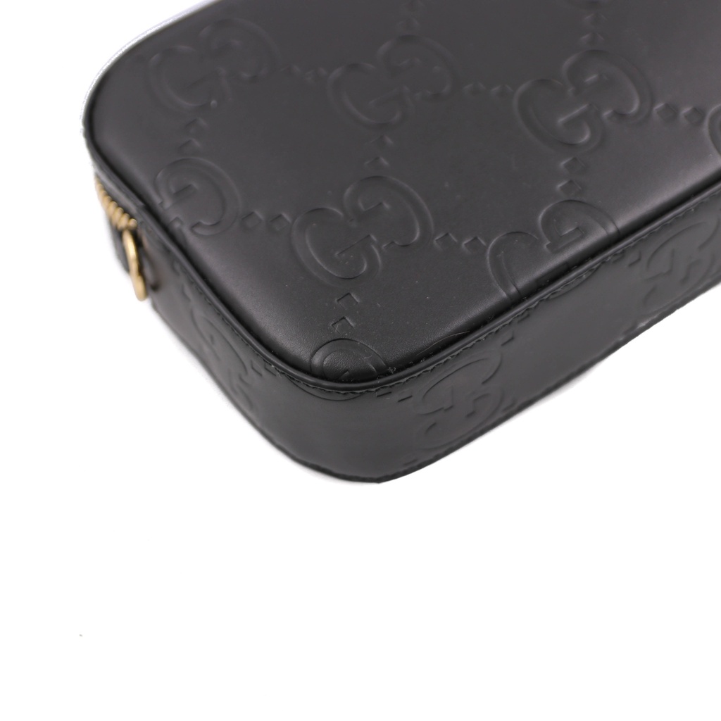 Gucci GG Super Mini Shoulder Bag in Black 781554