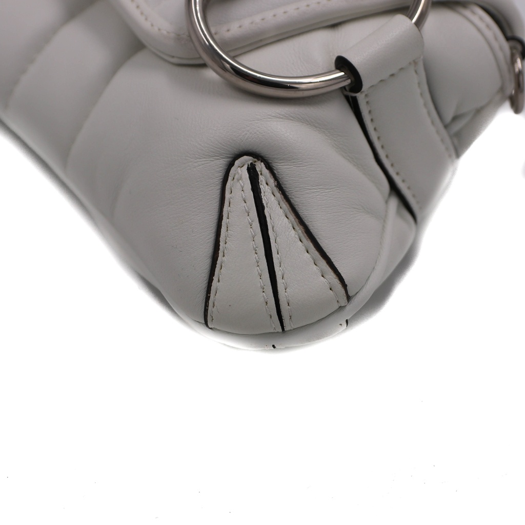 Gucci Horsebit Chain small shoulder bag in white nappa leather