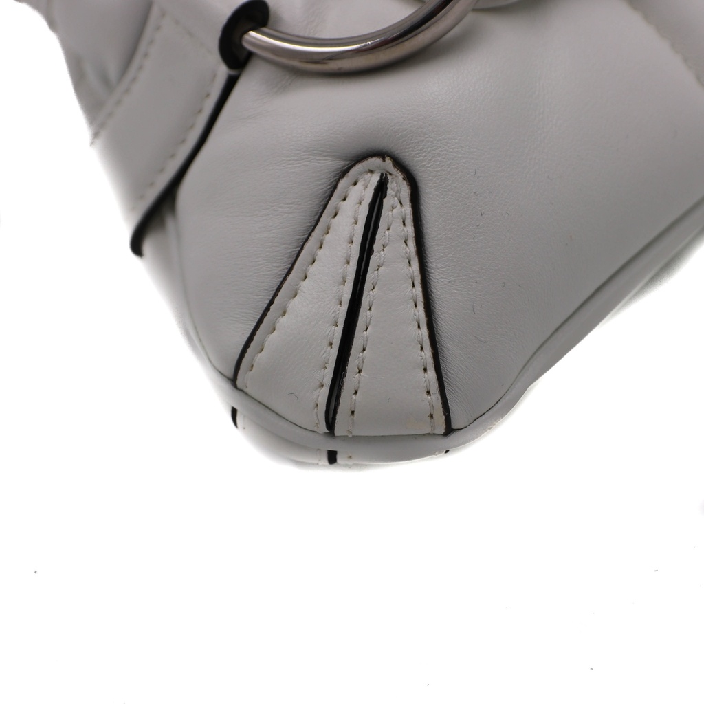 Gucci Horsebit Chain small shoulder bag in white nappa leather