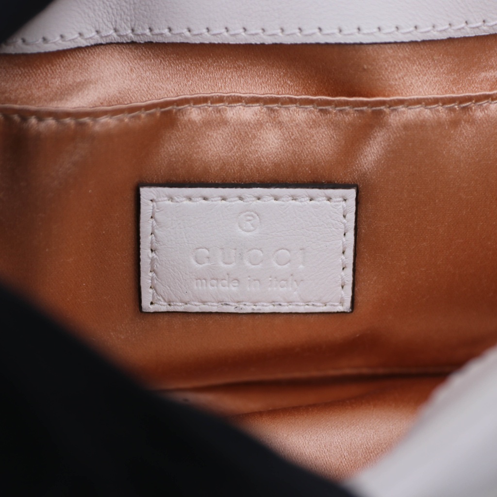 Gucci Horsebit Chain small shoulder bag in white nappa leather