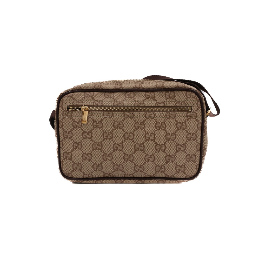 Gucci GG mini bag with Web in sand and brown GG canvas 876391