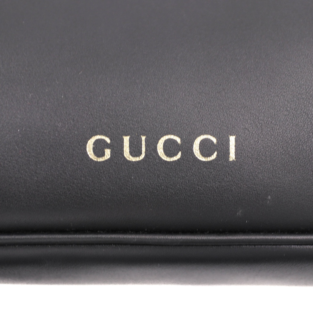 Gucci GG emblem Leather Shoulder bag Black 818157