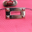 Valentino Garavani Vitello Small Rockstud Double Handle Tote Fuxia