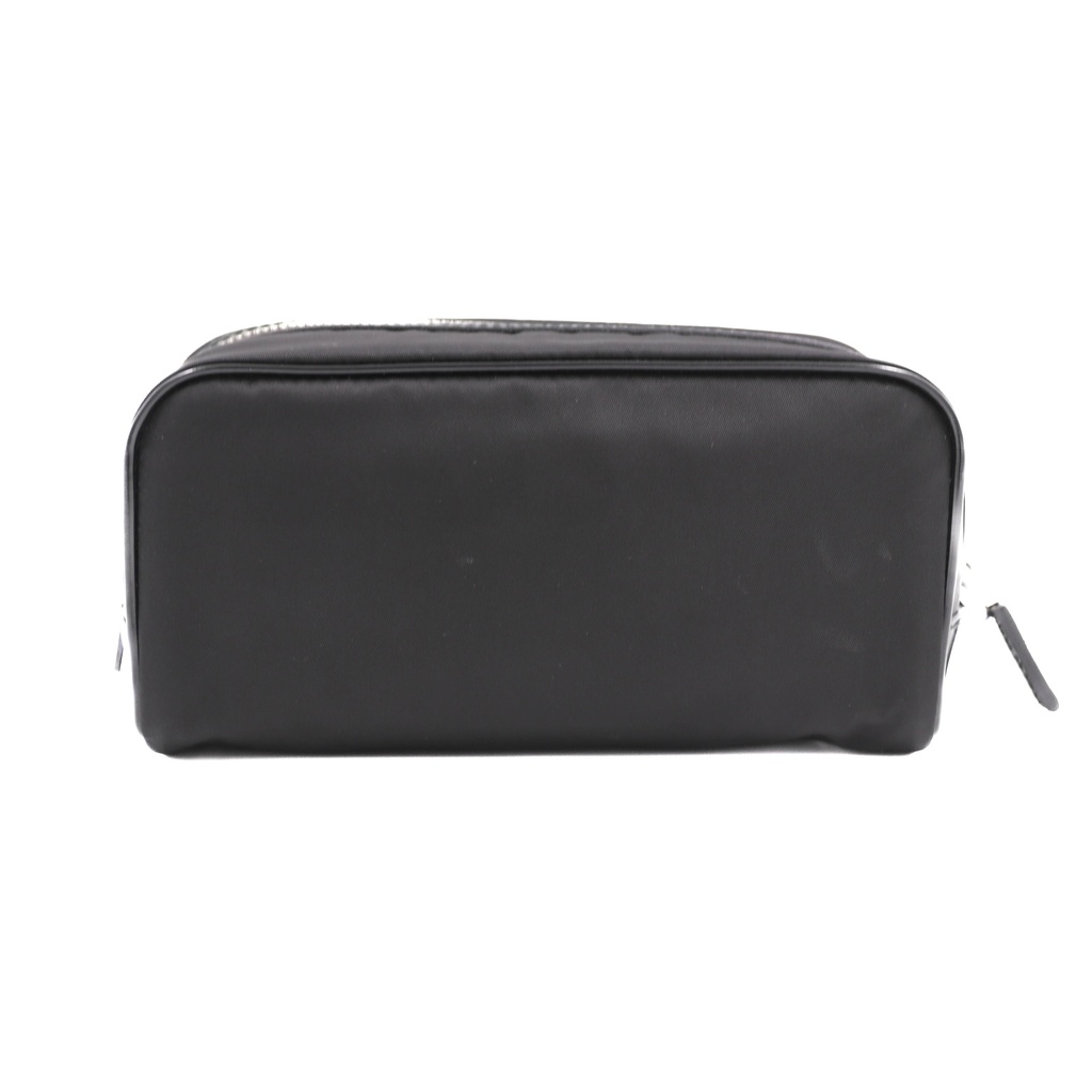 Prada Re-Nylon in Black Saffiano leather pouch
