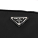 Prada Re-Nylon in Black Saffiano leather pouch