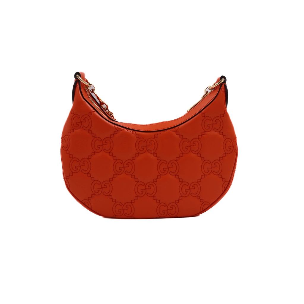 Gucci GG Matelassé Mini Bag In Orange Leather 739736