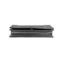 Christian Dior Metallic Patent Micro-Cannage Diorama Wallet on Chain Silver