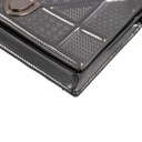 Christian Dior Metallic Patent Micro-Cannage Diorama Wallet on Chain Silver
