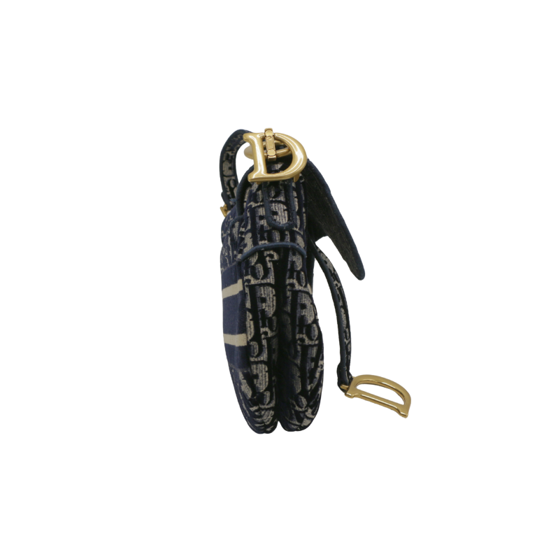 Christian Dior Oblique Jacquard Oblique Saddle Blue
