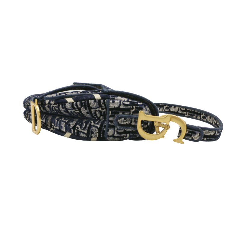 Christian Dior Oblique Jacquard Oblique Saddle Blue