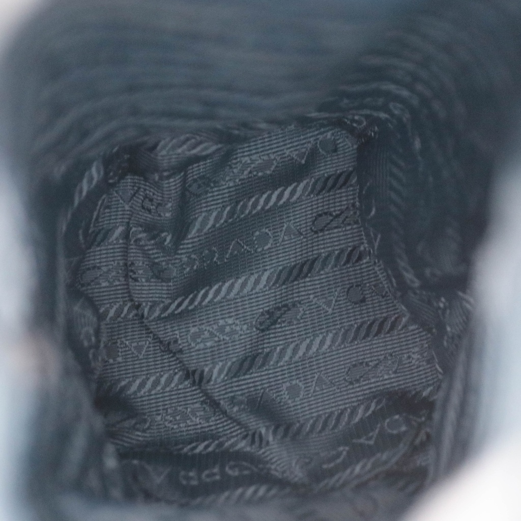 Prada Satin Wish Pouch in Baby Blue Nylon