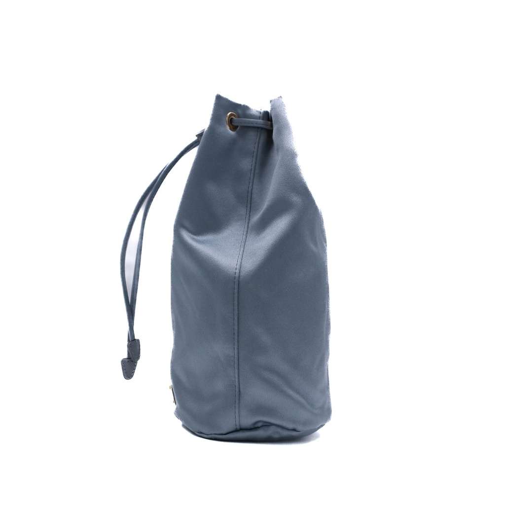 Prada Satin Wish Pouch in Baby Blue Nylon